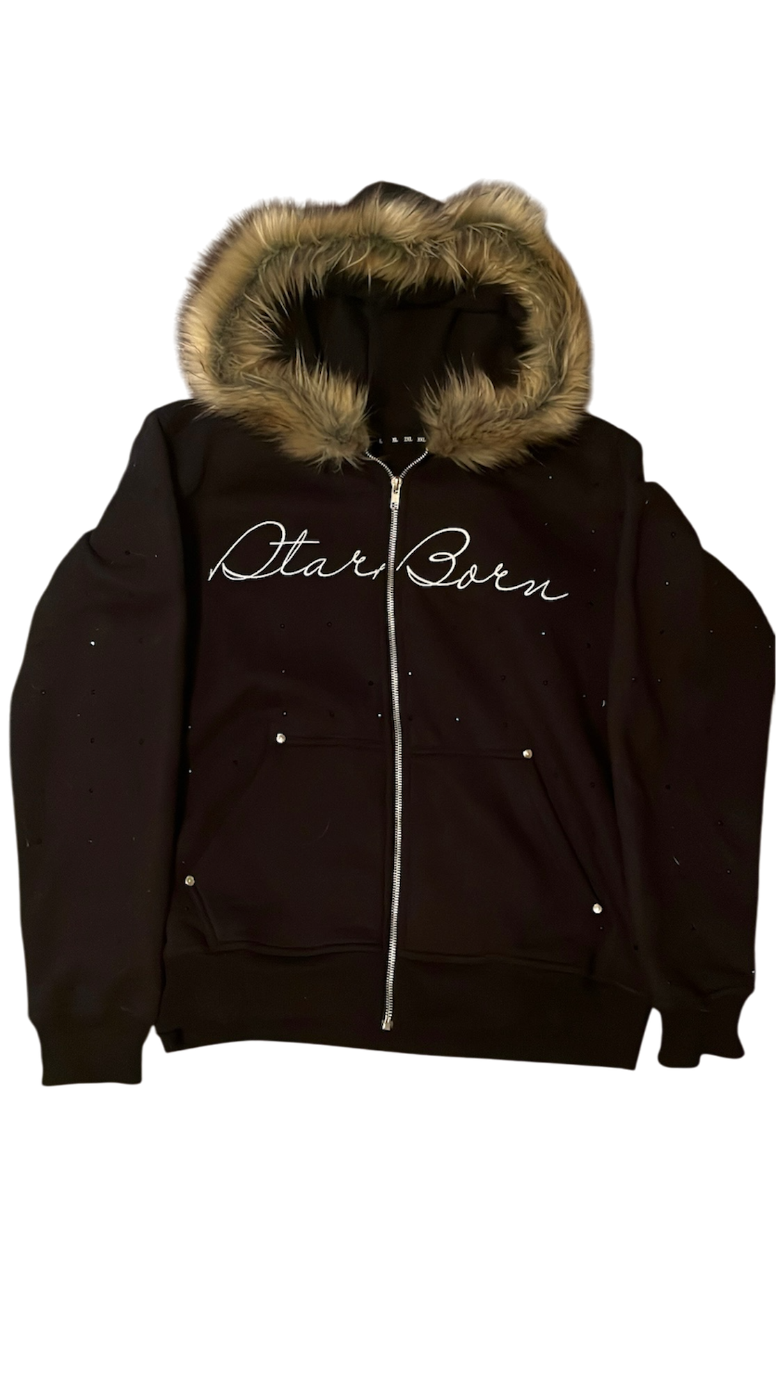 Rhinestone Fur hoodie